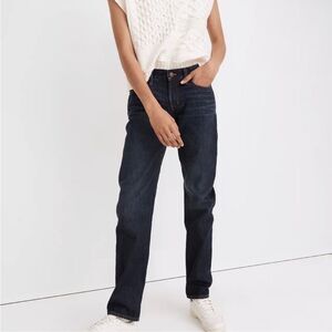 NWT MADEWELL The Low Rise Perfect Vintage Straight Jeans Dark Wash Size 24